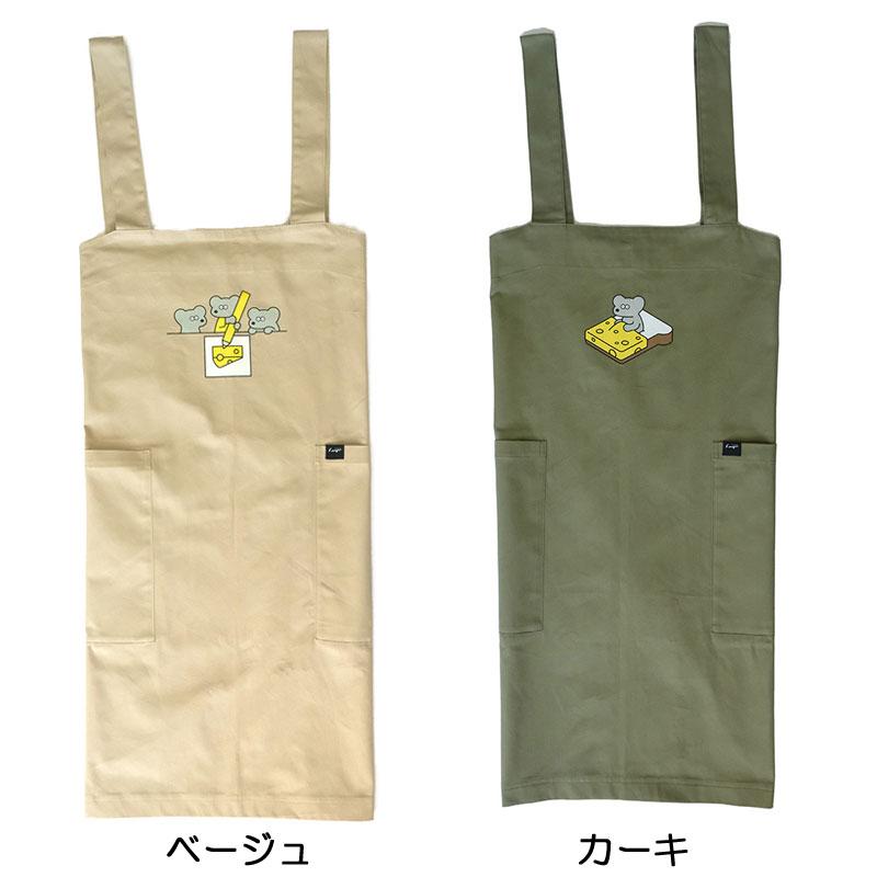 moz（モズ） ねずみのANDY アンディ ツイル クロス エプロン バック