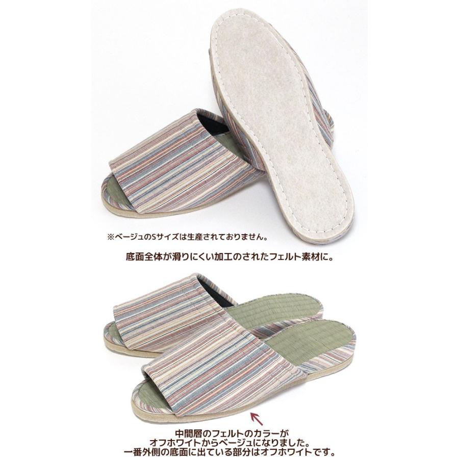 粋で涼しげな 細縞柄 たたみスリッパ ｍサイズ フェルト底 タタミ 畳 い草 ストライプ 日本製 国産 Hh449 カジュアル雑貨ビューピィ 通販 Yahoo ショッピング