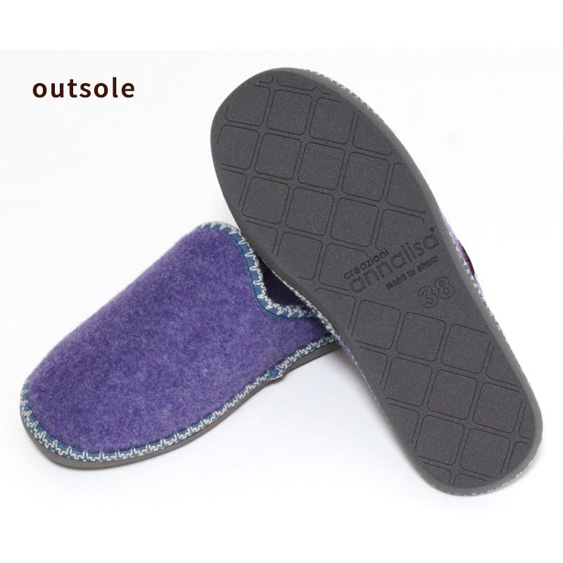 スリッパ フェルト調 内ボア annalisa アンナリサ レディース メンズ