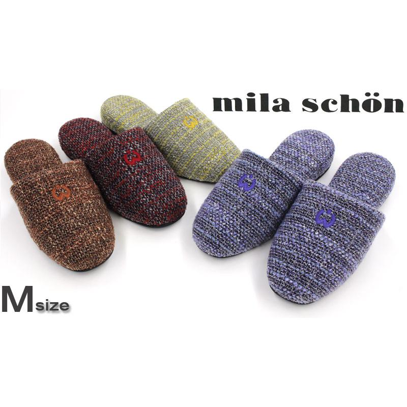 mila schön皮革スリッパL（black） スリッパギャラリー本店 / milaschon ミラ・ショーンスリッパ ニュー