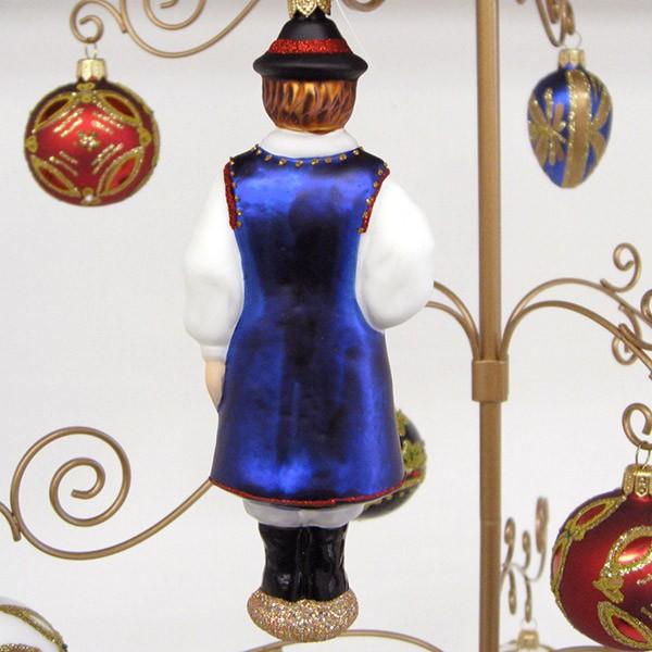 ポーランド製　ハンドメイド　オーナメントセット クリスマス ガラスのオーナメント ポーランド民族衣装 カシューブ地方