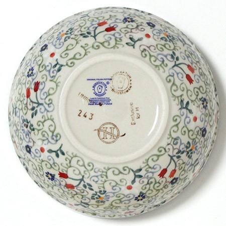ポーランド陶器・食器 ボウルM 16.5cm 小花と唐草 どんぶり