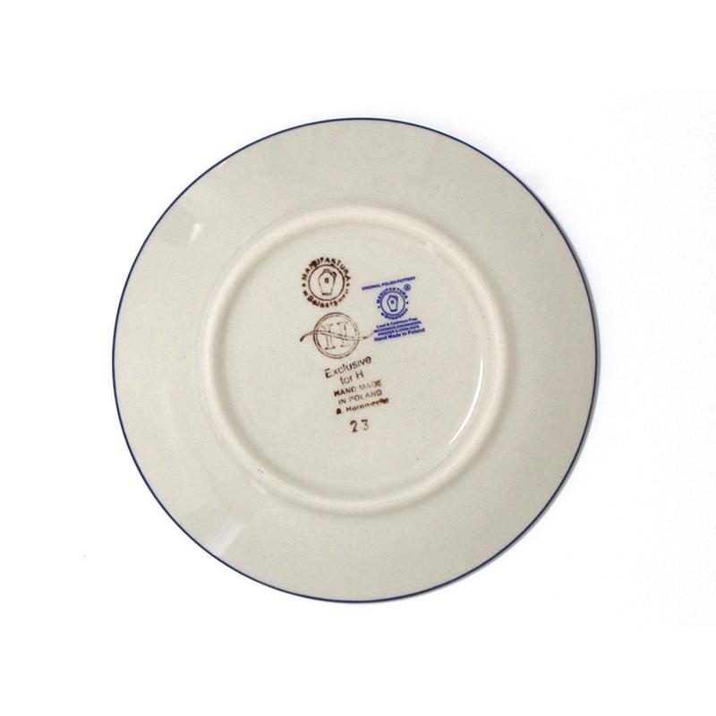 ポーランド 食器 陶器 プレート 17cm イエローとドット花 T130-ALC10
