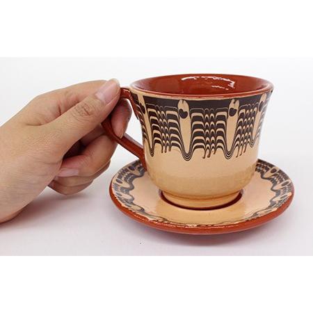 難あり！ ブルガリア トロヤン陶器 食器 モノトーン シリーズ カップ