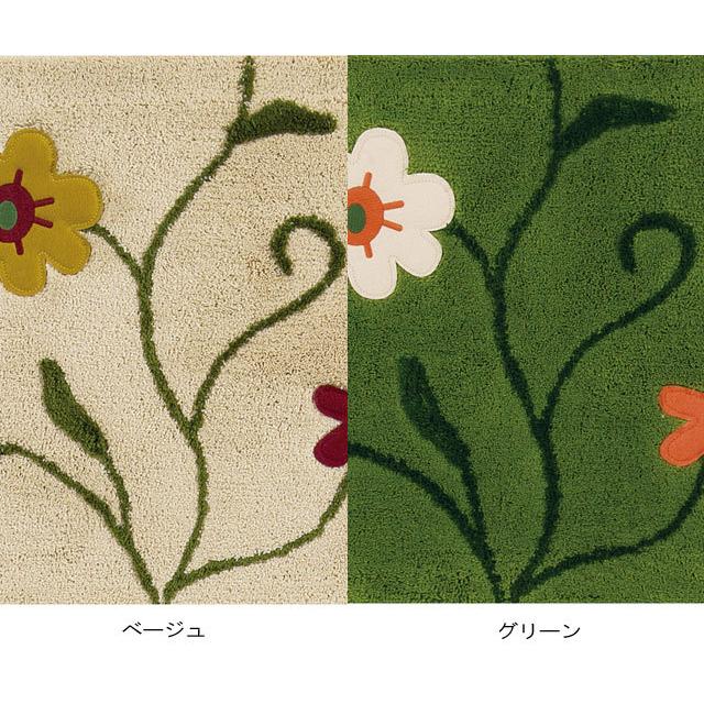 キッチンマット ロングマット45×180cm Sybilla シビラ フラワーガーデン 抗菌・防臭吸水素材フロアマット おしゃれの画像
