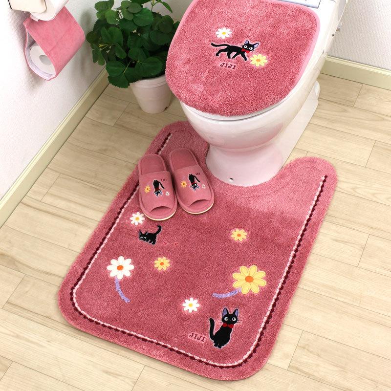 スタジオジブリ 魔女の宅急便 ロング トイレマット 花さんぽ 80×60