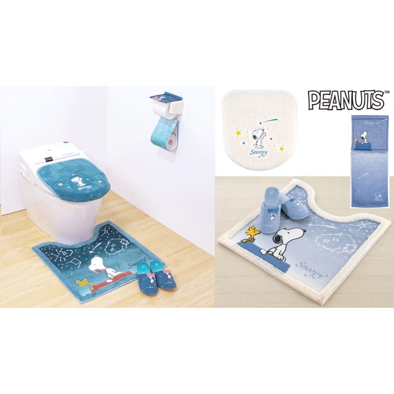 SNOOPY（スヌーピー） 星空 スヌーピートイレマット ロング星空 80×60