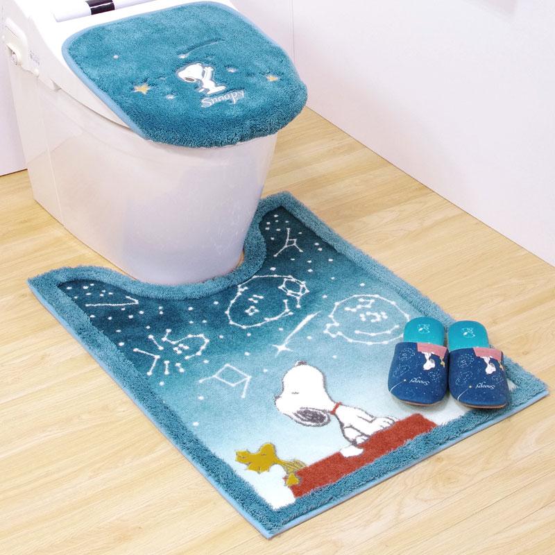 SNOOPY（スヌーピー） 星空 スヌーピートイレマット ロング星空 80×60