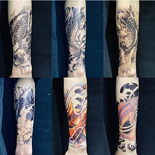 Longxing タトゥーシール 鯉 蓮の花 和柄 10枚セット 長持ち タトゥーステッカー ボディーシール メンズ 刺青シール Be2c Beau Peuple 通販 Yahoo ショッピング