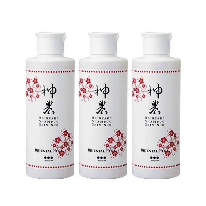 神農ヘアシャンプー 200ml　3本　植物の抽出液とハーブエッセンスをバランスよく配合した究極の自然派シャンプー。
