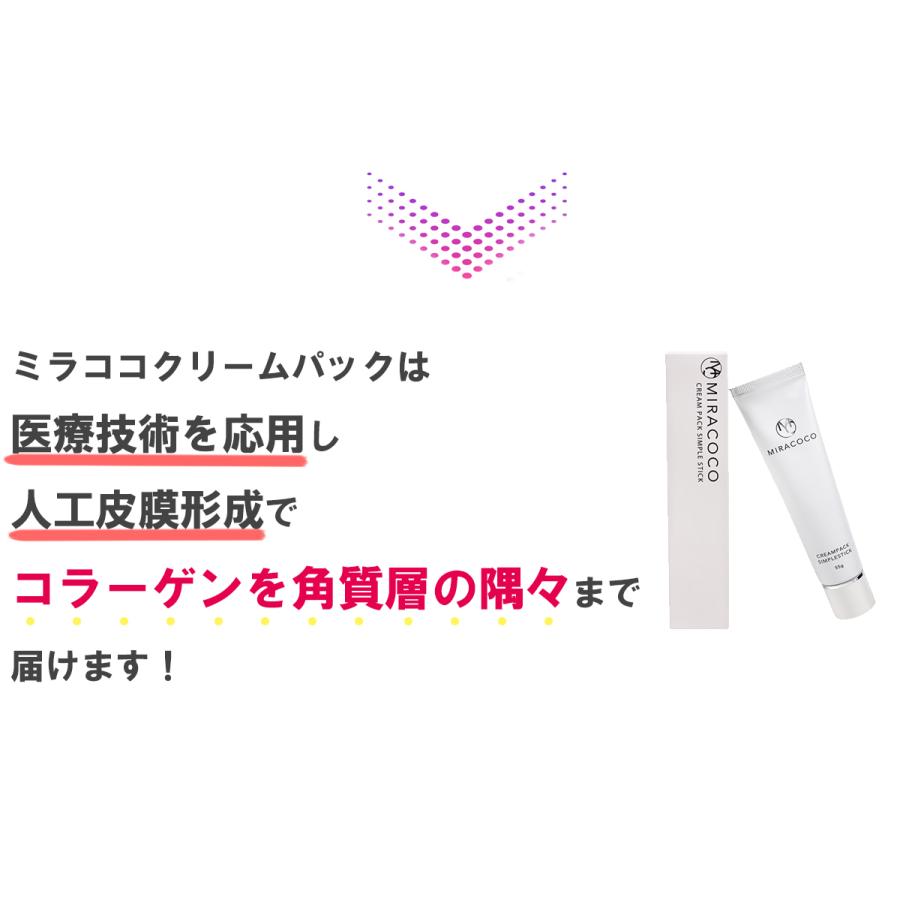 正規販売店 ミラココ クリームパック シンプルスティック 55g MIRACOCO