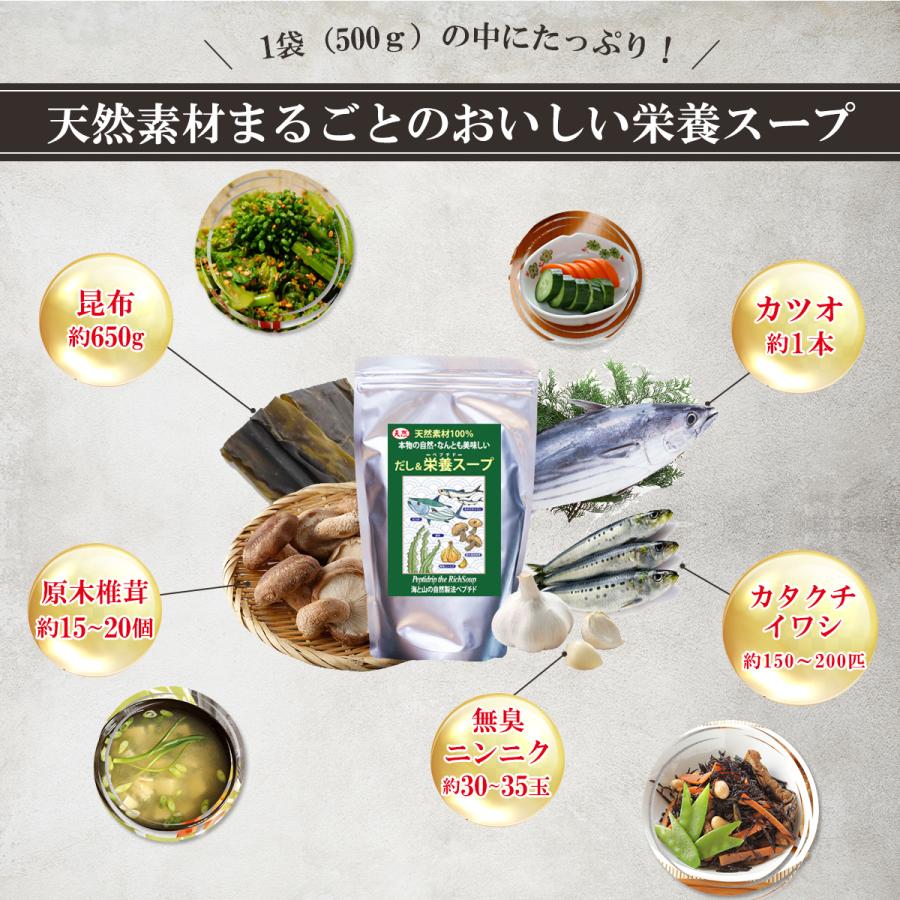 正規販売店 だし＆栄養スープ 500g 10個セット 100%天然素材 無化学