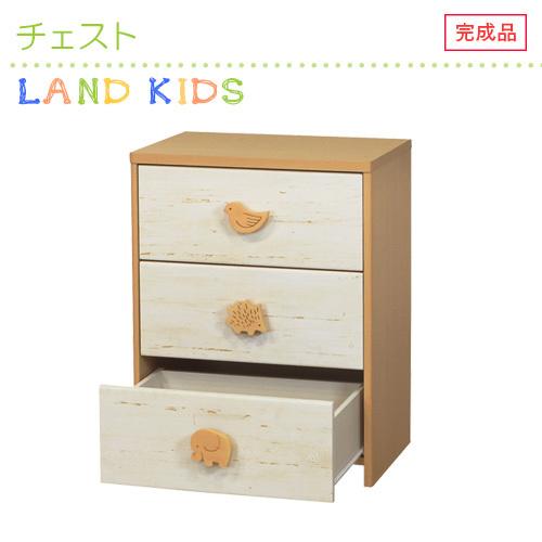白井産業 完成品 チェスト 3段 タンス キッズ 幅57cm 高さ75cm 