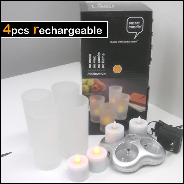 LEDキャンドル スマートキャンドル smartcandle 4ピース充電式