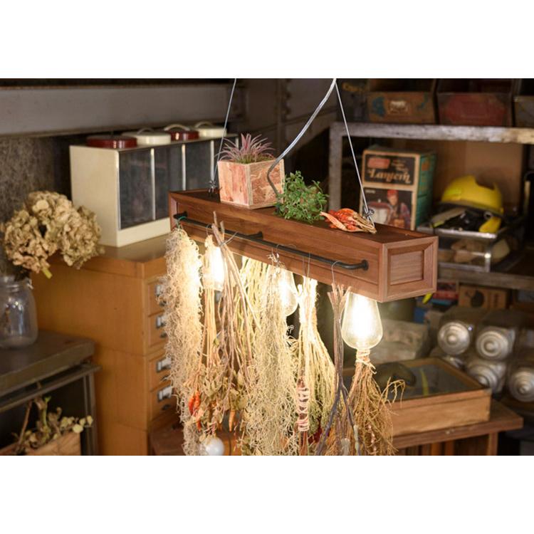 ペンダントライト 北欧 おしゃれ 3灯 電球付き 木目 照明 インテリア