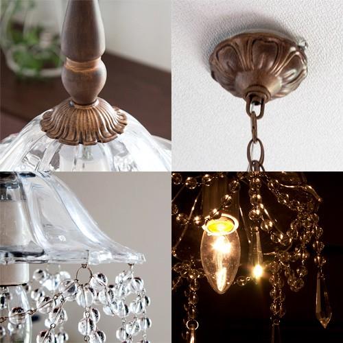 シャンデリア 1灯 アンティーク リュクス Luxe レトロ 姫家具