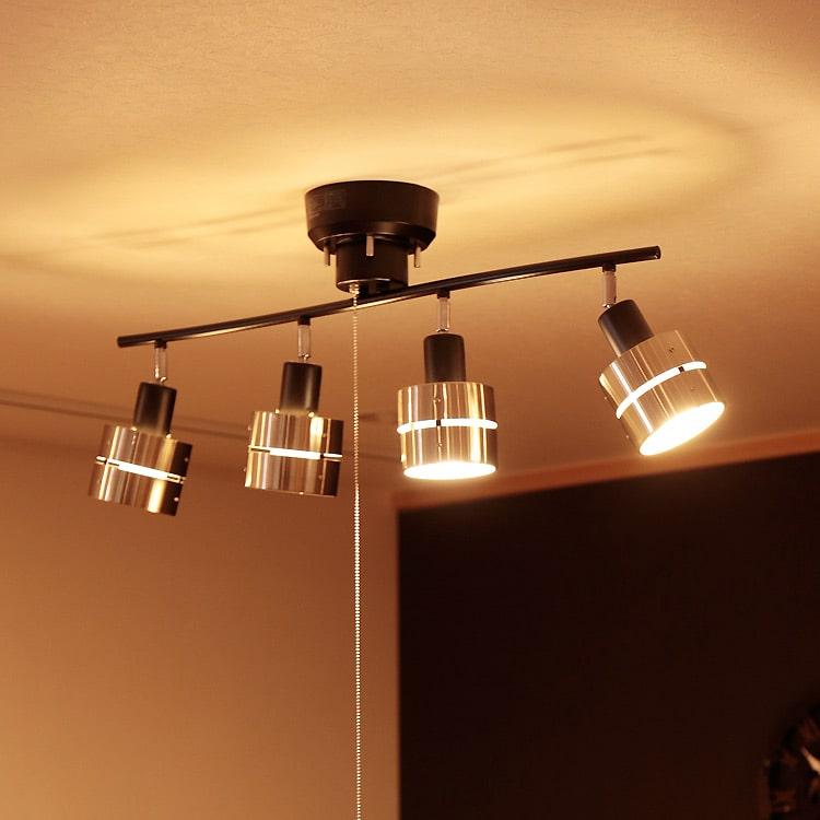 シーリングライト おしゃれ 4灯 6畳 8畳 スポットライト LED 対応