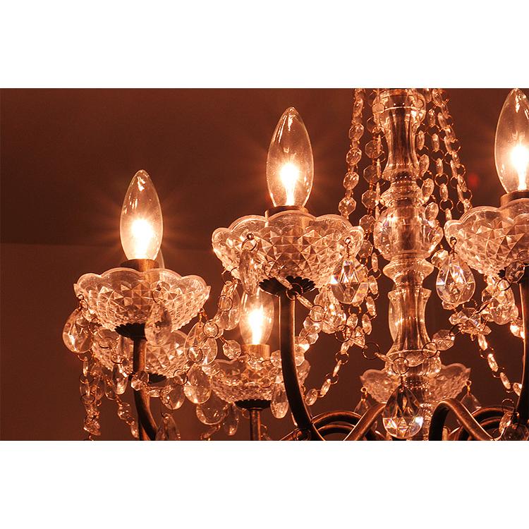 9灯シャンデリア 天井照明 LED電球付き クラシック アンティーク