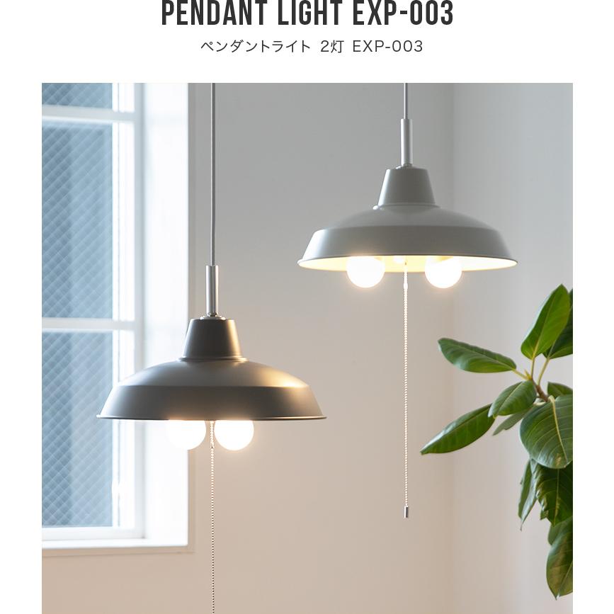 ペンダントライト 2灯 EXP-003 北欧 LED 対応 天井照明 天井直付 吊り