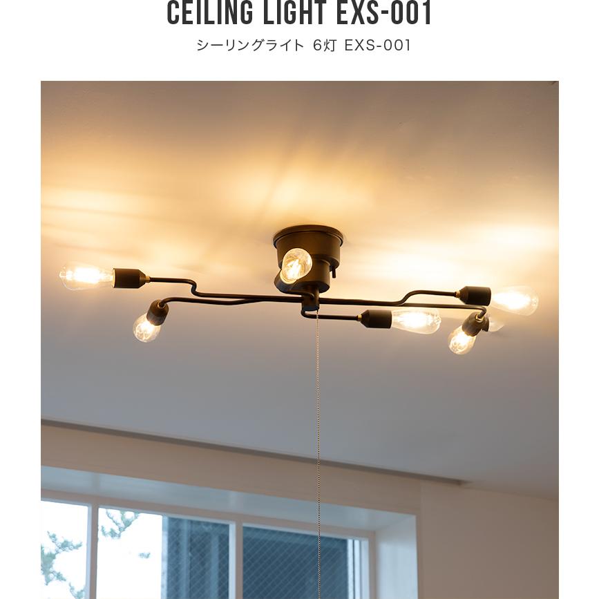 シーリングライト 6灯 EXS-001 6畳 8畳 10畳 おしゃれ 照明 led 対応