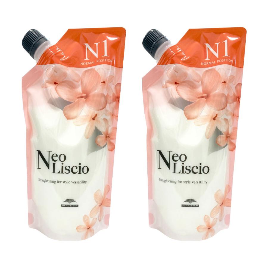 【正規品5点セット】ミルボンセットnao☆ 2個セット ミルボン ネオリシオ N 1剤 400g milbon ストレート剤 縮毛