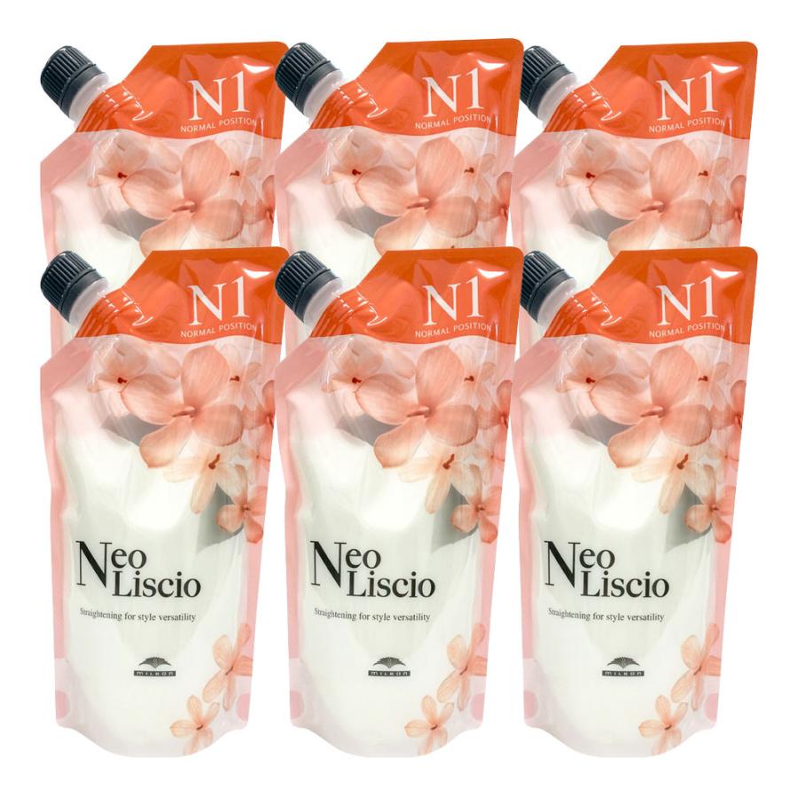 6個セット ミルボン ネオリシオ N 1剤 400g milbon ストレート剤 縮毛 