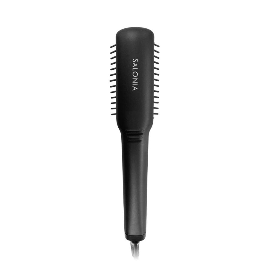 ヘアアイロン SALONIA SL-012BKS SALONIA ストレートヒートブラシ スリム ブラック SL-012BKS サロニア