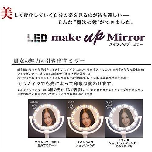 ban-you LEDダイヤモンドミラー LEDメイクアップミラー 女優ミラー 鏡  