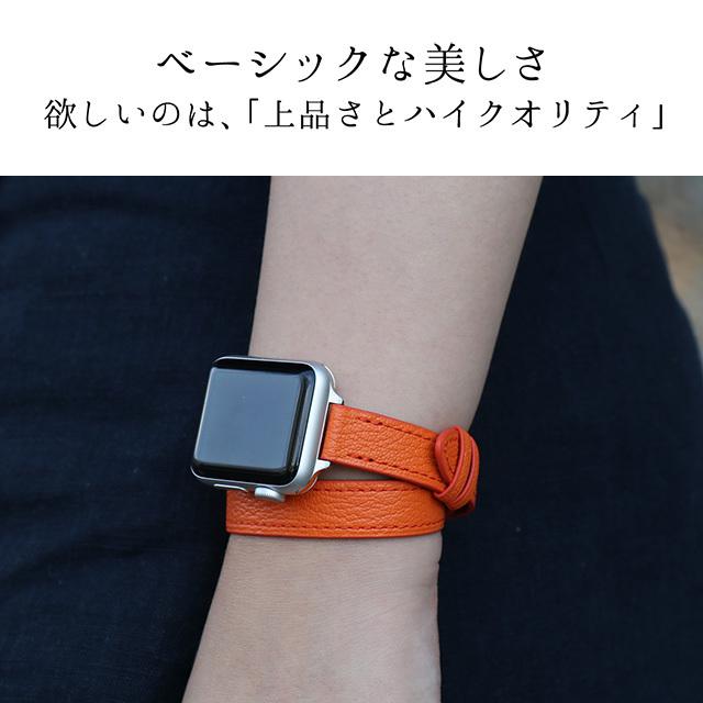 Apple Watch バンド Series Ultra3 Ultra2 Ultra SE3 SE2 SE 11 10 9 8 7 6 5 4 3 2 1 38 40 41 42 44 45 46 49mm クリスプゴートレザー 山羊革 ベルト ロングの画像
