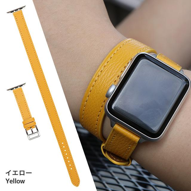 Apple Watch バンド Series Ultra3 Ultra2 Ultra SE3 SE2 SE 11 10 9 8 7 6 5 4 3 2 1 38 40 41 42 44 45 46 49mm クリスプゴートレザー 山羊革 ベルト ロングの画像