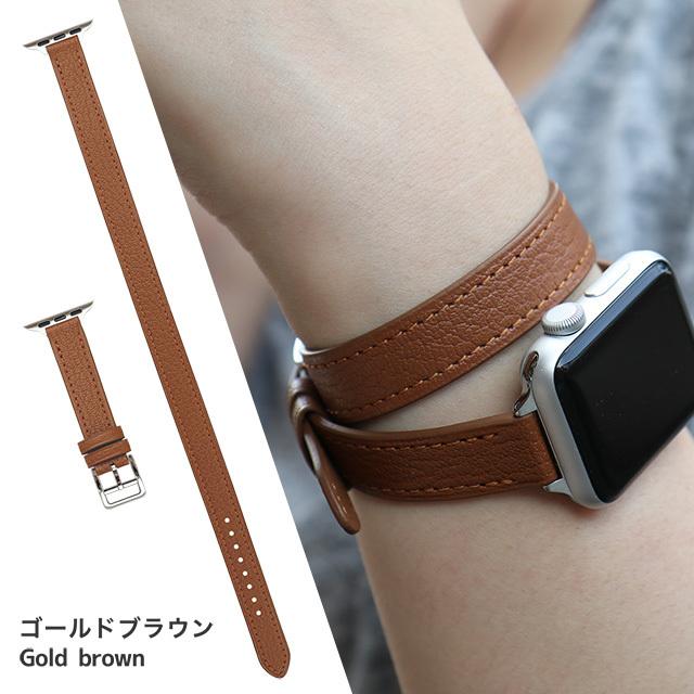 Apple Watch バンド Series Ultra3 Ultra2 Ultra SE3 SE2 SE 11 10 9 8 7 6 5 4 3 2 1 38 40 41 42 44 45 46 49mm クリスプゴートレザー 山羊革 ベルト ロングの画像