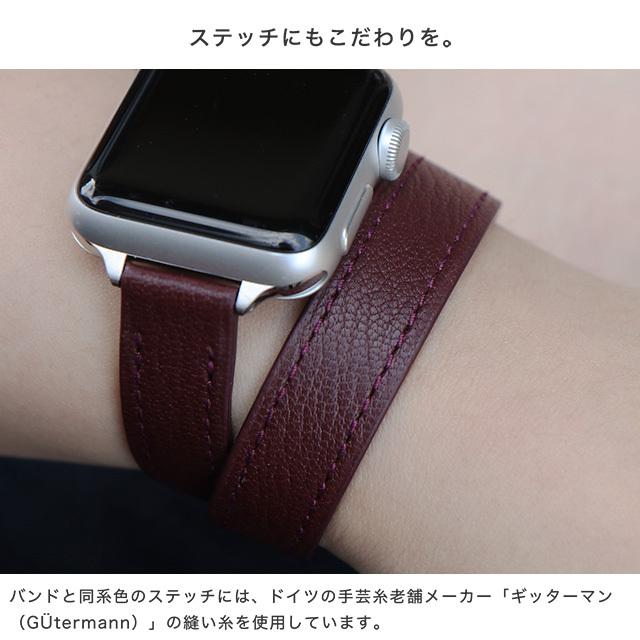 Apple Watch バンド Series Ultra3 Ultra2 Ultra SE3 SE2 SE 11 10 9 8 7 6 5 4 3 2 1 38 40 41 42 44 45 46 49mm クリスプゴートレザー 山羊革 ベルト ロングの画像
