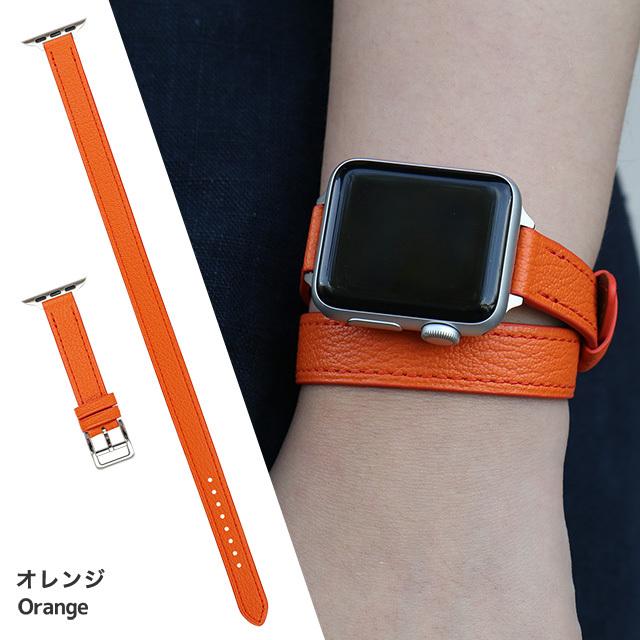 Apple Watch バンド Series Ultra3 Ultra2 Ultra SE3 SE2 SE 11 10 9 8 7 6 5 4 3 2 1 38 40 41 42 44 45 46 49mm クリスプゴートレザー 山羊革 ベルト ロングの画像