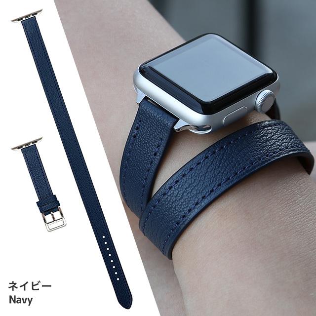 Apple Watch バンド Series Ultra3 Ultra2 Ultra SE3 SE2 SE 11 10 9 8 7 6 5 4 3 2 1 38 40 41 42 44 45 46 49mm クリスプゴートレザー 山羊革 ベルト ロングの画像