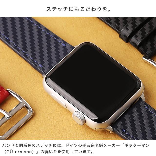 Apple Watch バンド ベルト Series Ultra2 9 8 7 SE 38 40 41 42 44 45 49mm カーボンレザー カーボン レザー レザーベルト 革ベルト 時計ベルト｜beaute-shop｜08