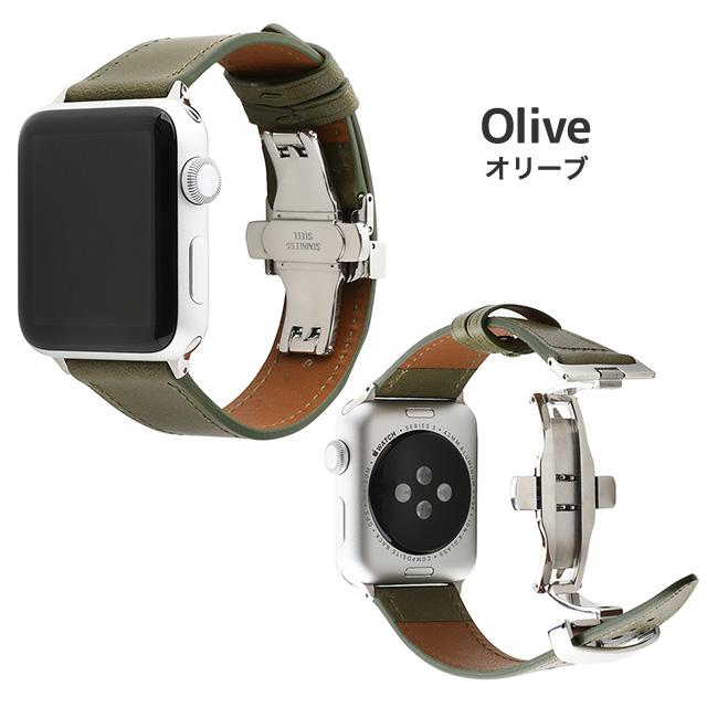 Apple Watch バンド 革 ベルト Dバックル プッシュ式 Series Apple Watch バンド 革 ベルト Dバックル プッシュ式 Series