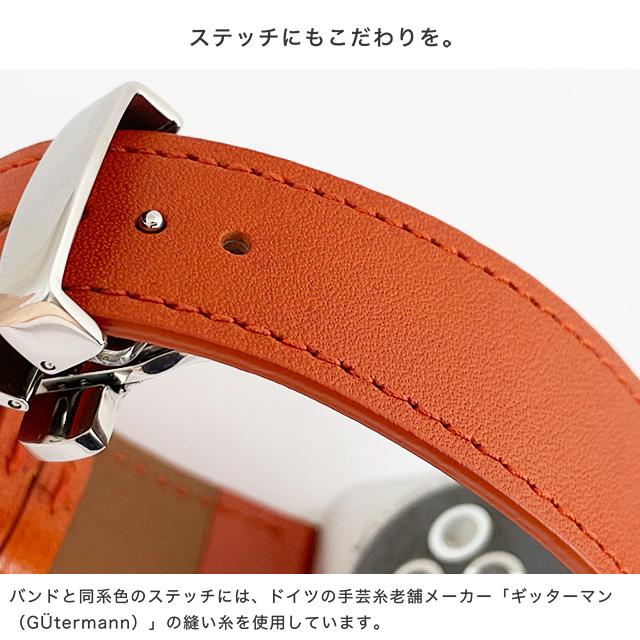 Apple Watch バンド Dバックル プッシュ式 Series Ultra3 Ultra2 Ultra SE3 SE2 SE 11 10 9 8 7 6 5 4 3 2 1 38 40 41 42 44 45 46 49mm 栃木レザー 本革 ベルトの画像