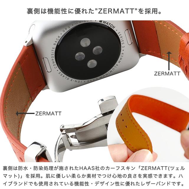 Apple Watch バンド Dバックル プッシュ式 Series Ultra3 Ultra2 Ultra SE3 SE2 SE 11 10 9 8 7 6 5 4 3 2 1 38 40 41 42 44 45 46 49mm 栃木レザー 本革 ベルトの画像