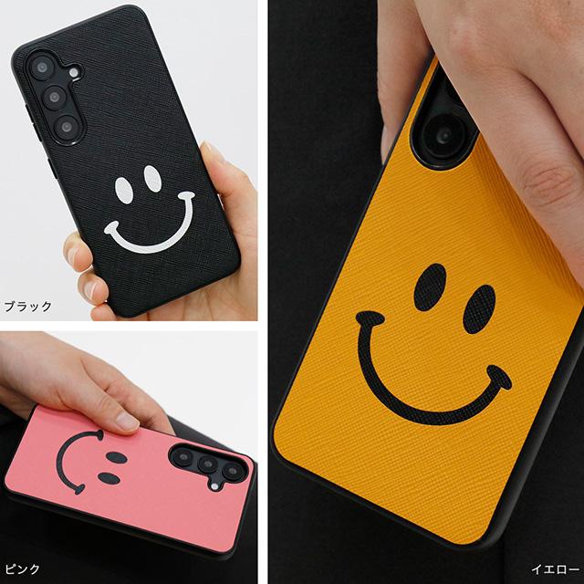 Galaxy ケース サフィアーノレザー スマイル ニコちゃん スマイリー