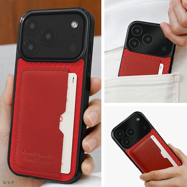 iPhone 17 ケース Air Pro Max 17e カーボンレザー カードポケット