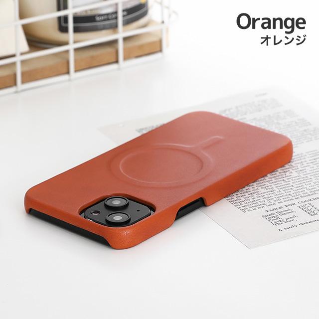 【Iphone15】ソフトレザーケース マグセーフ対応 オレンジ iPhone17 17Pro Air 17ProMax iPhone16e 16 16Plus 16Pro