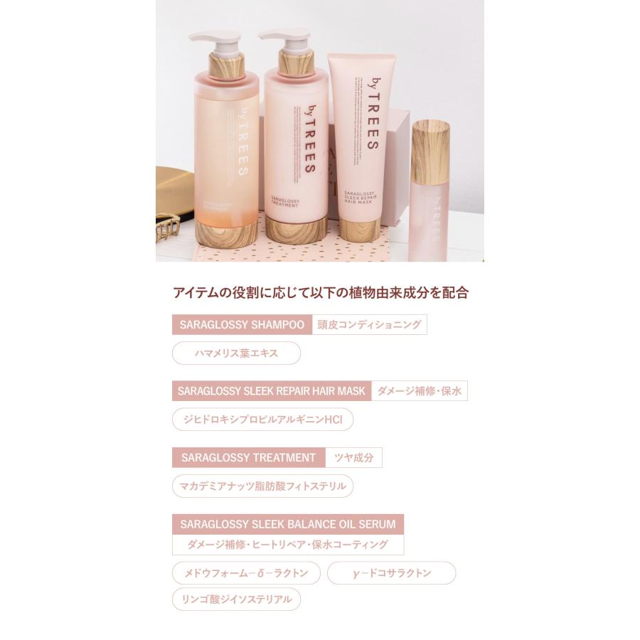 シャンプー バイツリーズ さらグロッシーシャンプー 450ｍL byTREES ヘアケア うるおい 補修成分 うねり 地肌 髪｜beautedemode｜07