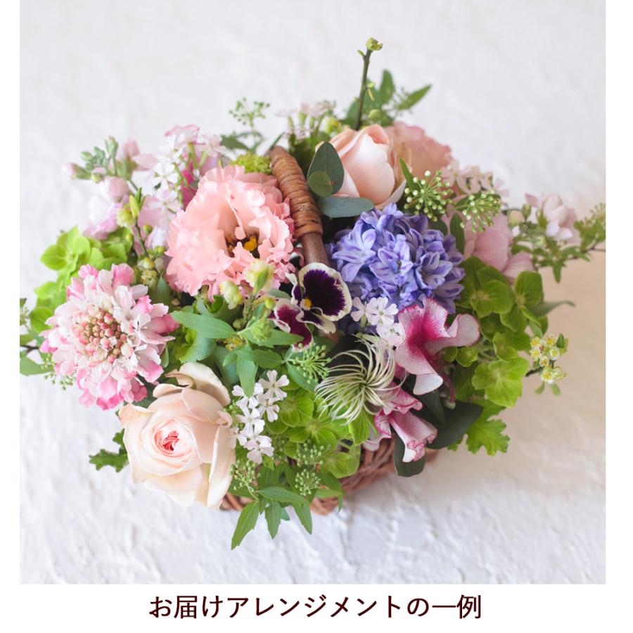 造花アレンジメント バスケット　フラワーアレンジ　ポピー　初夏インテリア　ギフト Beautiful Boy（ビューティフルボーイ） 花かご バスケット フラワー