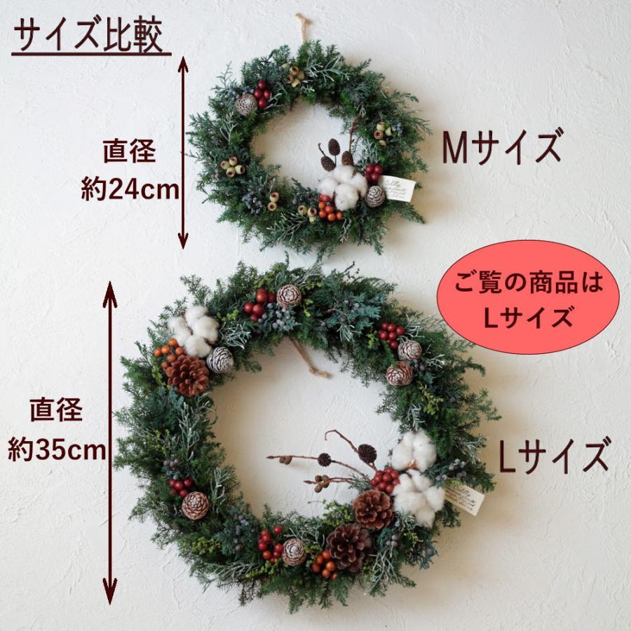 Beautiful Boy クリスマスリース 玄関 35cm 大きい おしゃれ