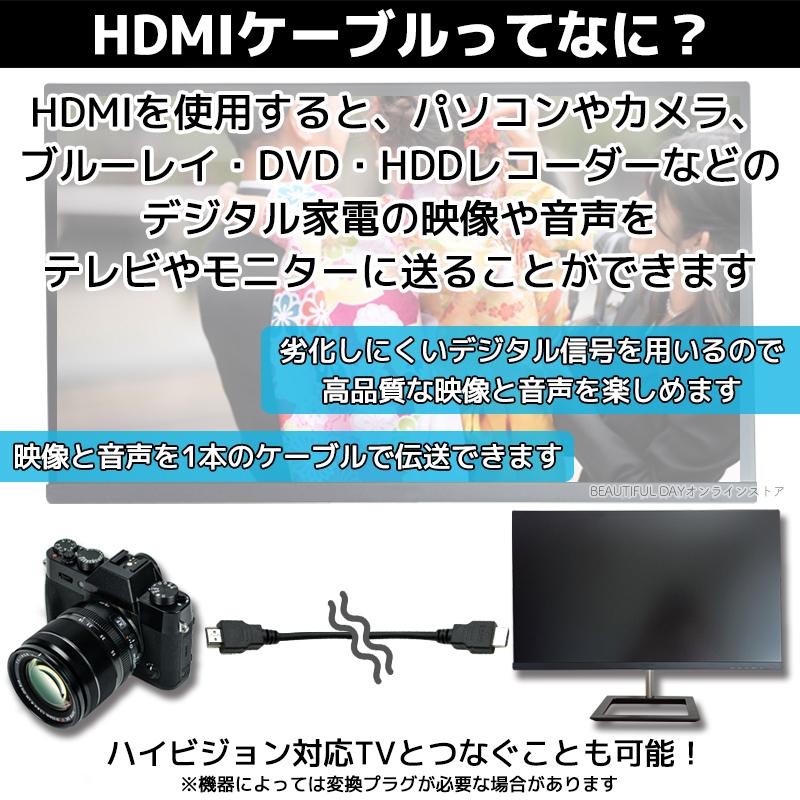 HDMIケーブル 0.5m 50cm 2.0 フルハイビジョン HDMI ケーブル 4K PC｜beautiful-day｜03