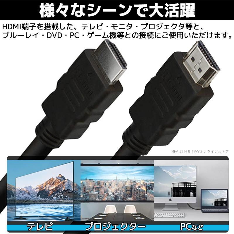 HDMIケーブル 0.5m 50cm 2.0 フルハイビジョン HDMI ケーブル 4K PC｜beautiful-day｜04