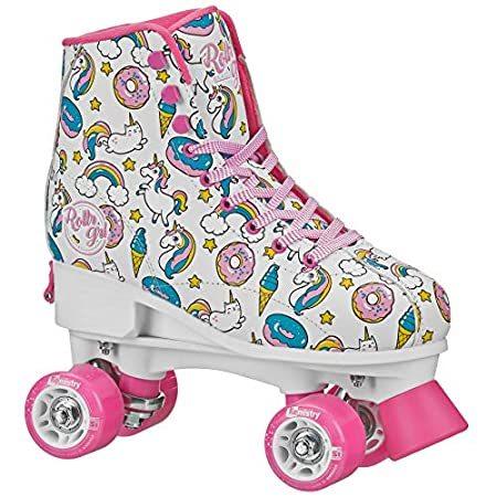 人気カラーの 特別価格Pacer 調節可能ガールズローラースケート(ホワイト/ピンク、ミディアム(3-6))好評販売中 Ella Girl Rollr インラインスケート