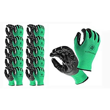 特別価格Eldorado 本命ギフト Nitrile Coated Multipurpose Worker Gloves Grip. Color: 好評販売中 Green with 開店記念セール