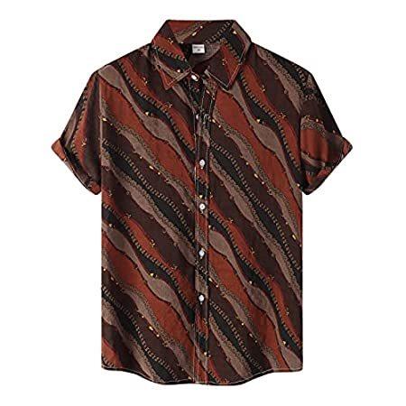 【在庫あり/即出荷可】 Geometric Mens Shirt Hawaiian 特別価格ZDFER Printed Sleev好評販売中 Short Beach Holiday Party その他ラクロス用品