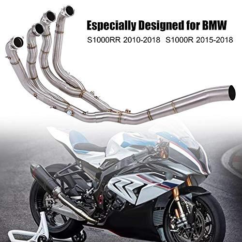 KIMISS　1セット　ステンレス製　1000RR　エキゾーストフロントパイプ、フロントエキゾーストパイプ　S　BMW　2009-2018用